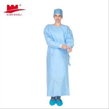 SMS изолираща рокля за еднократна употреба, водоустойчива, пълна защита